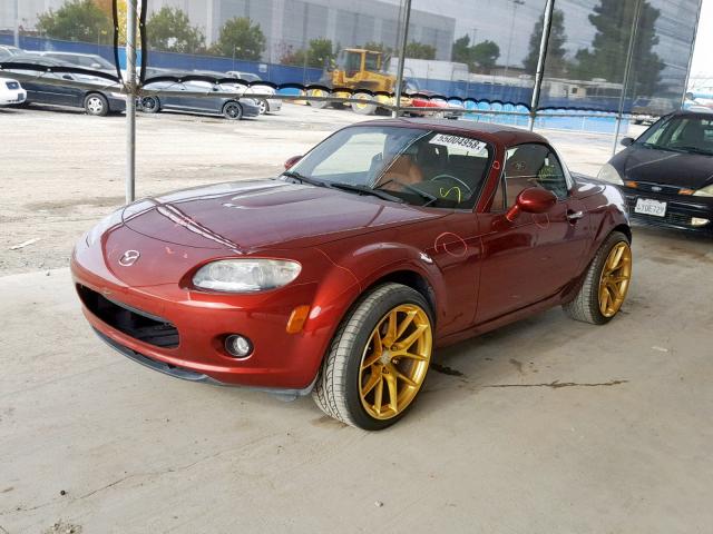 JM1NC26F870138352 - 2007 MAZDA MX-5 MIATA MAROON photo 2