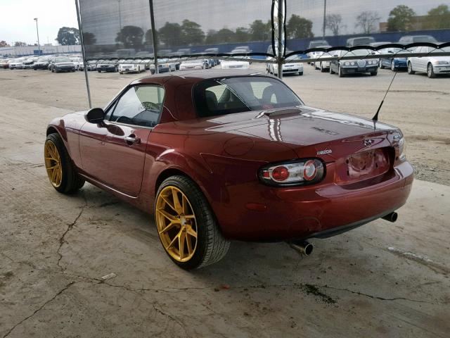 JM1NC26F870138352 - 2007 MAZDA MX-5 MIATA MAROON photo 3