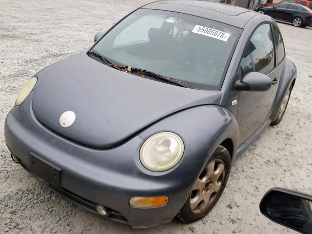 3VWCB21C92M435611 - 2002 VOLKSWAGEN NEW BEETLE GRAY photo 2