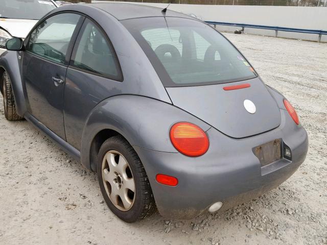 3VWCB21C92M435611 - 2002 VOLKSWAGEN NEW BEETLE GRAY photo 3