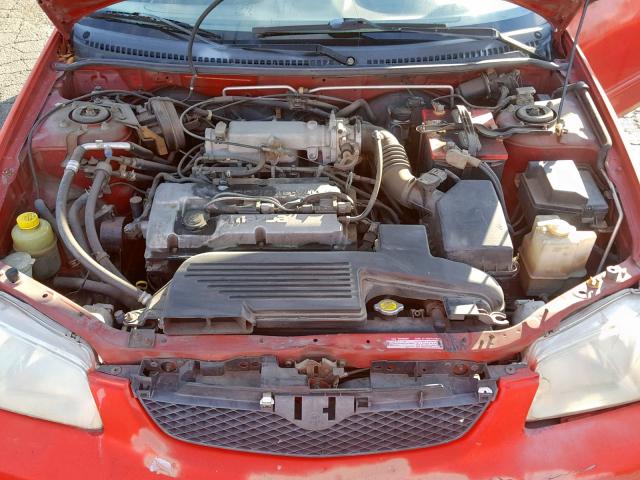 JM1BJ2224X0138442 - 1999 MAZDA PROTEGE DX RED photo 7