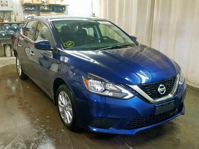 3N1AB7AP6JY339889 - 2018 NISSAN SENTRA S BLUE photo 1