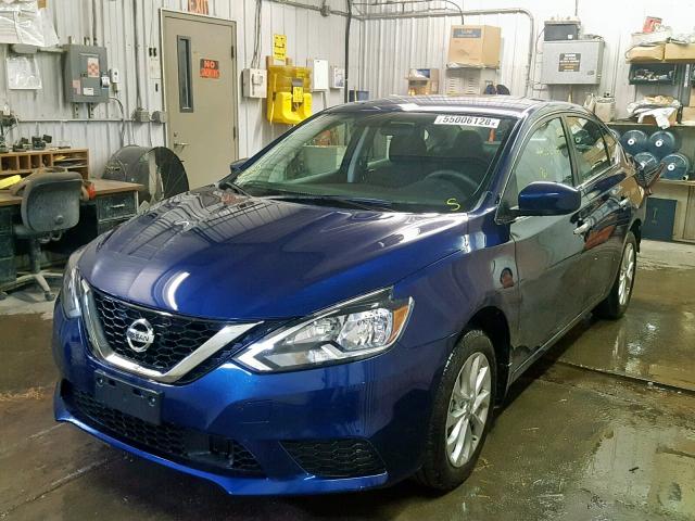 3N1AB7AP6JY339889 - 2018 NISSAN SENTRA S BLUE photo 2