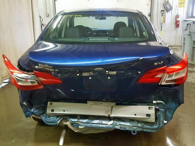 3N1AB7AP6JY339889 - 2018 NISSAN SENTRA S BLUE photo 9