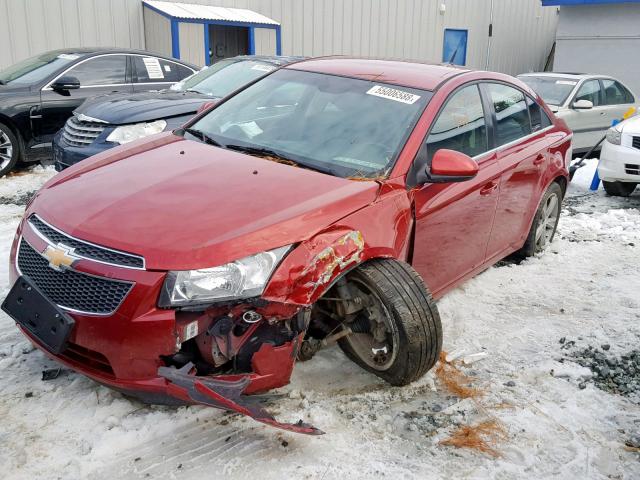 1G1PG5SC8C7164485 - 2012 CHEVROLET CRUZE LT RED photo 2