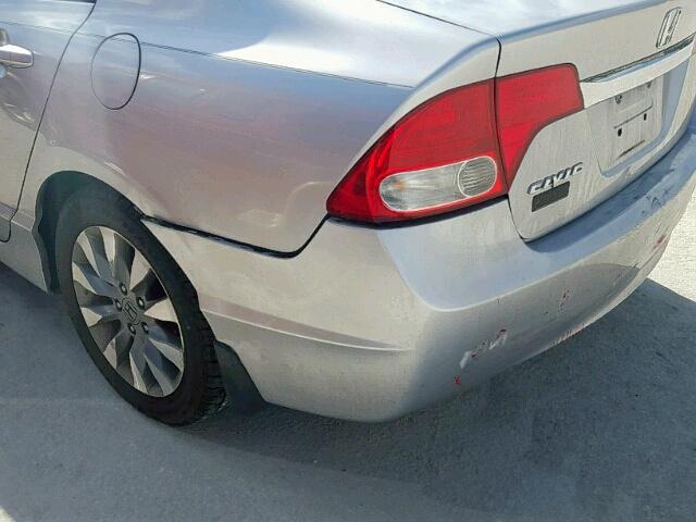 19XFA16939E019259 - 2009 HONDA CIVIC EXL SILVER photo 9