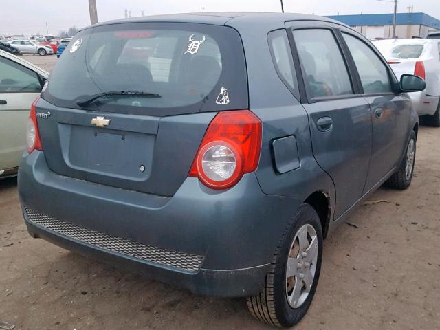 KL1TD6DE3AB117577 - 2010 CHEVROLET AVEO LS TEAL photo 4