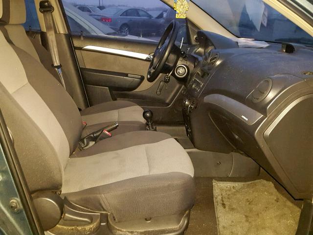 KL1TD6DE3AB117577 - 2010 CHEVROLET AVEO LS TEAL photo 5