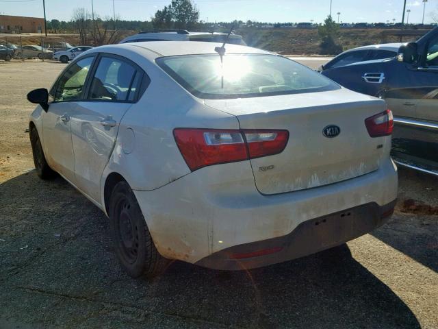 KNADM4A38E6332291 - 2014 KIA RIO LX WHITE photo 3