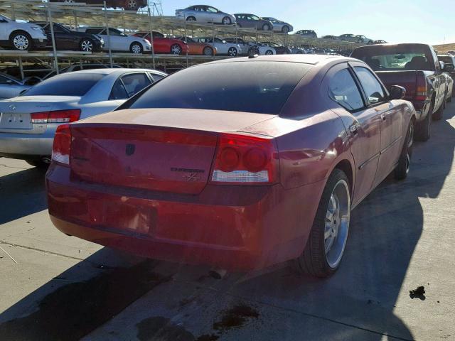 2B3CA3CV3AH180866 - 2010 DODGE CHARGER SX RED photo 4