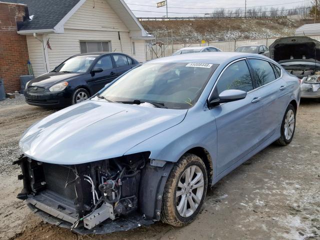 1C3CCCAB0FN640165 - 2015 CHRYSLER 200 LIMITE BLUE photo 2