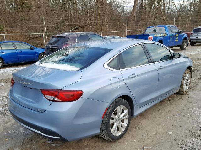 1C3CCCAB0FN640165 - 2015 CHRYSLER 200 LIMITE BLUE photo 4