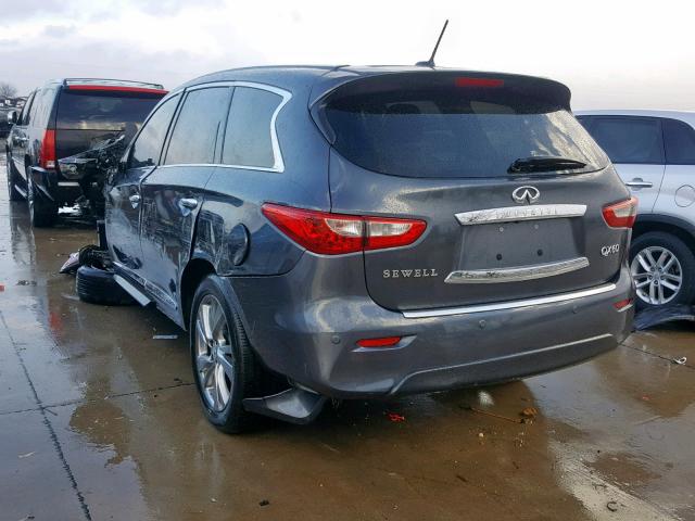 5N1CL0MN2EC515304 - 2014 INFINITI QX60 HYBRI GRAY photo 3