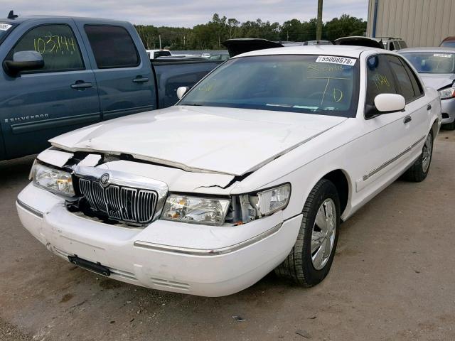 2MEFM74W1YX601189 - 2000 MERCURY GRAND MARQ WHITE photo 2