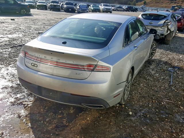 3LN6L5A90HR606255 - 2017 LINCOLN MKZ PREMIE SILVER photo 4