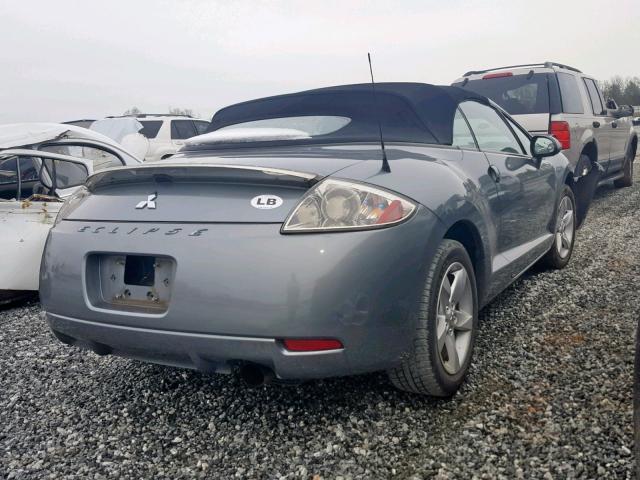 4A3AL25F17E010812 - 2007 MITSUBISHI ECLIPSE SP GRAY photo 4