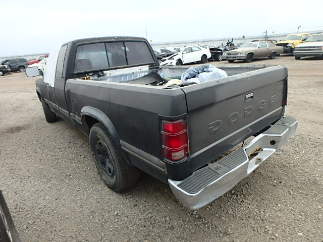 1B7GL23Y5NS661246 - 1992 DODGE DAKOTA BLACK photo 3