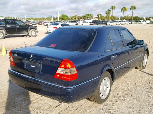 WDBHA22E0TF433953 - 1996 MERCEDES-BENZ C 220 BLUE photo 4