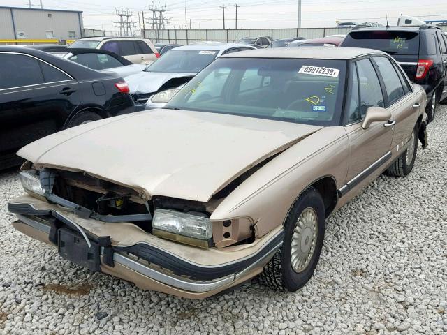 1G4HP53L8PH436376 - 1993 BUICK LESABRE CU GOLD photo 2