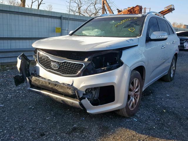 5XYKW4A22CG275740 - 2012 KIA SORENTO SX SILVER photo 2