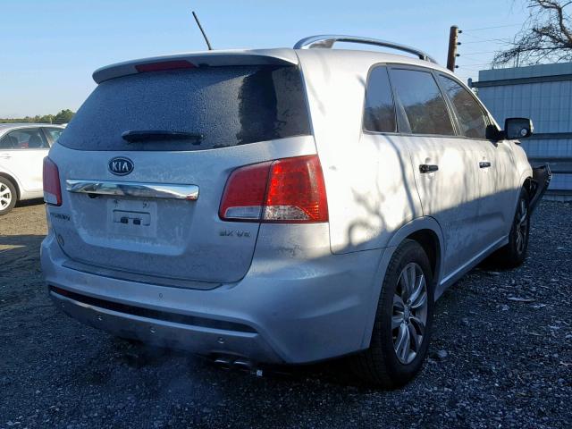 5XYKW4A22CG275740 - 2012 KIA SORENTO SX SILVER photo 4