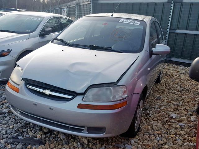 KL1TD66697B763317 - 2007 CHEVROLET AVEO BASE Gümüş foto 2