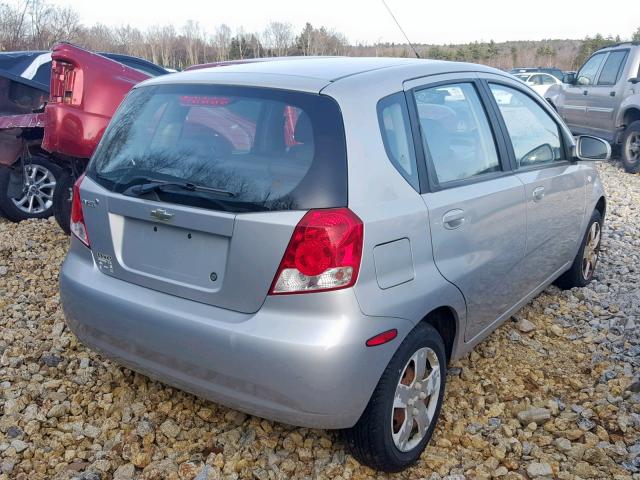 KL1TD66697B763317 - 2007 CHEVROLET AVEO BASE Gümüş foto 4
