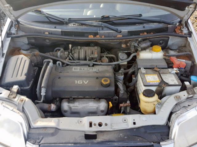 KL1TD66697B763317 - 2007 CHEVROLET AVEO BASE Gümüş foto 7