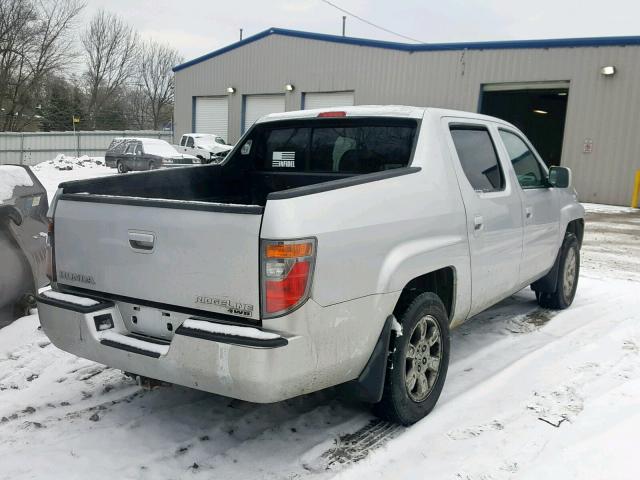 2HJYK16497H523290 - 2007 HONDA RIDGELINE SILVER photo 4