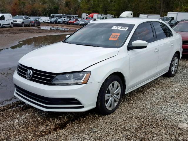 3VW2B7AJ3HM322060 - 2017 VOLKSWAGEN JETTA S WHITE photo 2