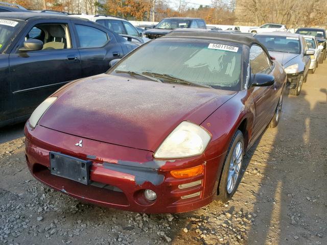 4A3AE45G03E078981 - 2003 MITSUBISHI ECLIPSE SP BURGUNDY photo 2