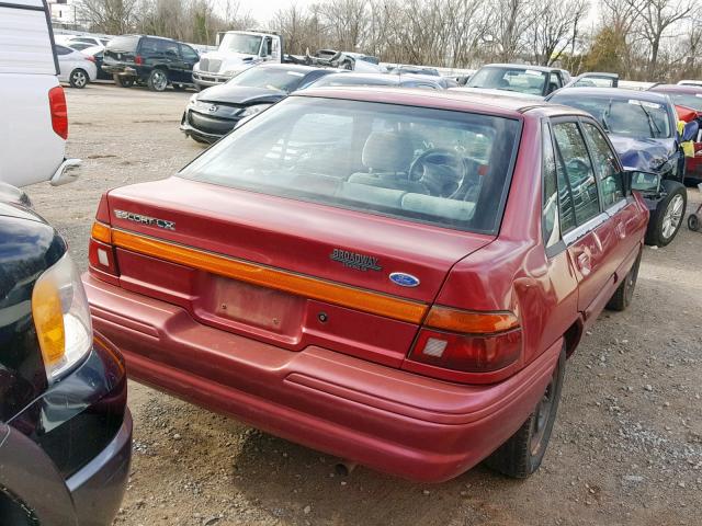 1FASP14J2SW226396 - 1995 FORD ESCORT LX BURGUNDY photo 4