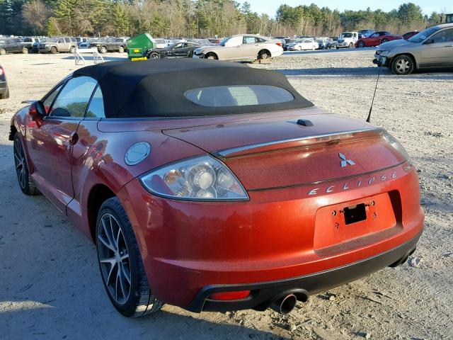 4A37L3ET1BE002403 - 2011 MITSUBISHI ECLIPSE SP RED photo 3