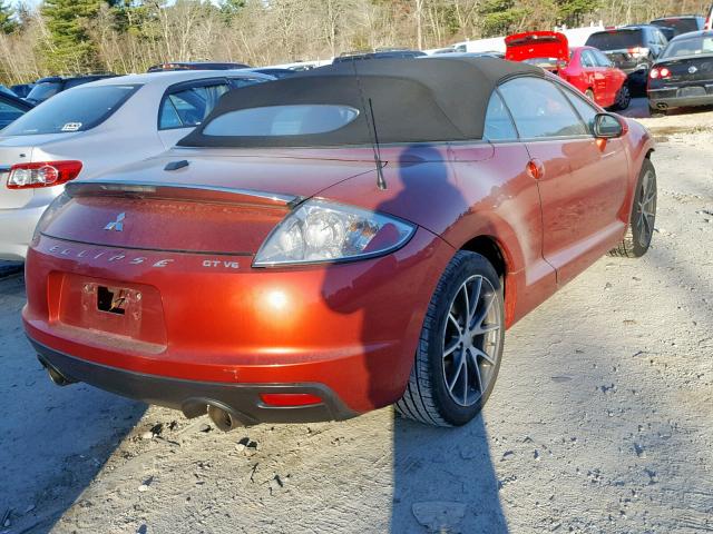 4A37L3ET1BE002403 - 2011 MITSUBISHI ECLIPSE SP RED photo 4