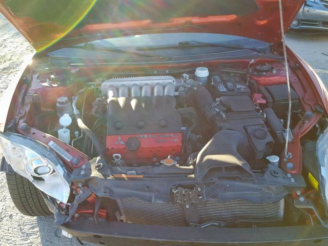 4A37L3ET1BE002403 - 2011 MITSUBISHI ECLIPSE SP RED photo 7