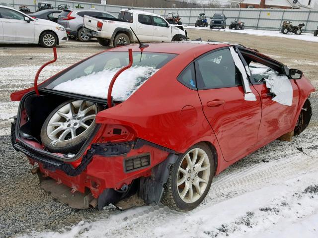 1C3CDFBA5DD214687 - 2013 DODGE DART SXT RED photo 4