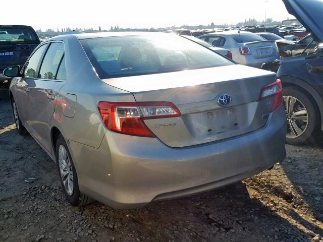 4T1BD1FK5EU107830 - 2014 TOYOTA CAMRY HYBR SILVER photo 3