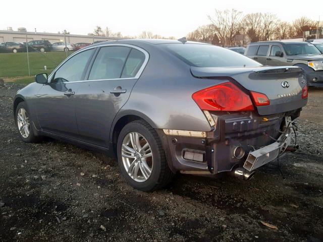 JN1CV6ARXAM459211 - 2010 INFINITI G37 GRAY photo 3