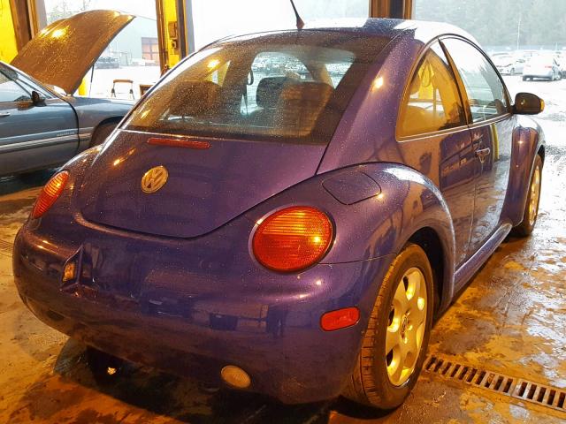 3VWCK21C33M436464 - 2003 VOLKSWAGEN NEW BEETLE BLUE photo 4