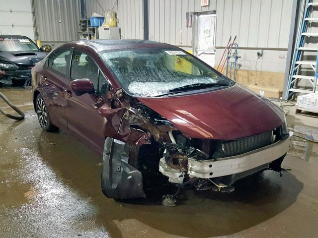 2HGFB2F90FH555476 - 2015 HONDA CIVIC EXL RED photo 1