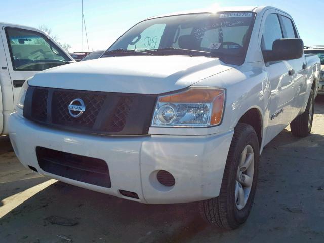 1N6BA0EK2CN317332 - 2012 NISSAN TITAN S WHITE photo 2