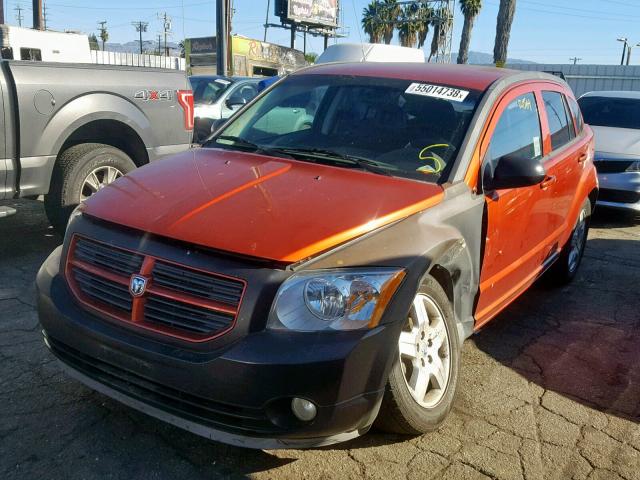 1B3HB48A49D148743 - 2009 DODGE CALIBER SX ORANGE photo 2