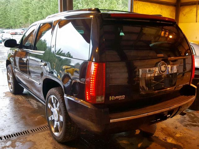 1GYFK43589R161010 - 2009 CADILLAC ESCALADE H BLACK photo 3