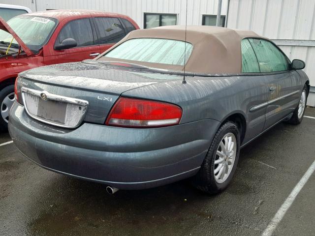 1C3EL55R32N280380 - 2002 CHRYSLER SEBRING LX GREEN photo 4