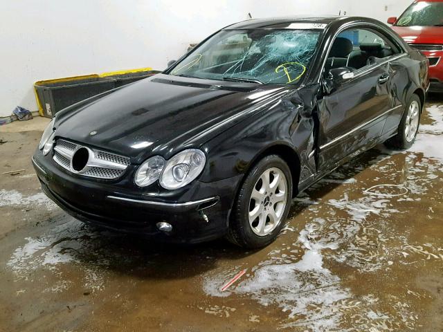 WDBTJ65J63F054272 - 2003 MERCEDES-BENZ CLK 320C BLACK photo 2