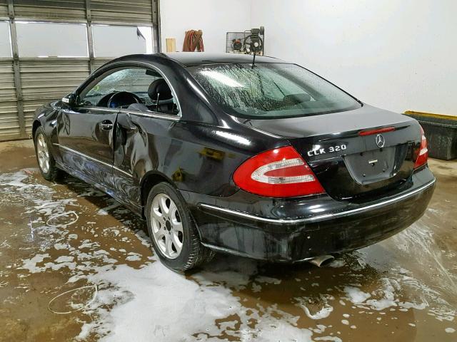 WDBTJ65J63F054272 - 2003 MERCEDES-BENZ CLK 320C BLACK photo 3