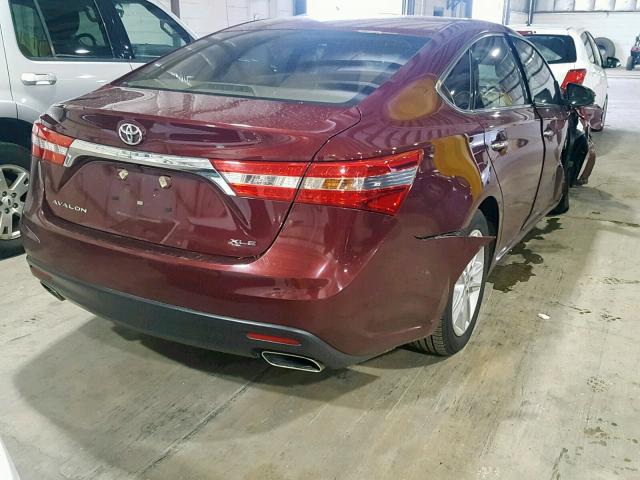 4T1BK1EB8DU047435 - 2013 TOYOTA AVALON BAS RED photo 4