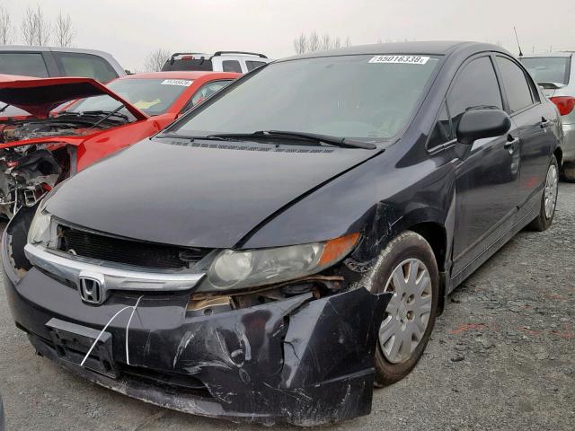 2HGFA163X7H033447 - 2007 HONDA CIVIC DX BLACK photo 2