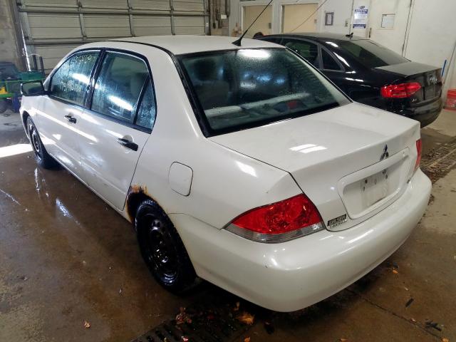 JA3AJ26EX7U015574 - 2007 MITSUBISHI LANCER ES WHITE photo 3