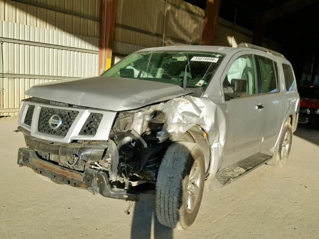 5N1BA0ND4EN606957 - 2014 NISSAN ARMADA SV SILVER photo 2